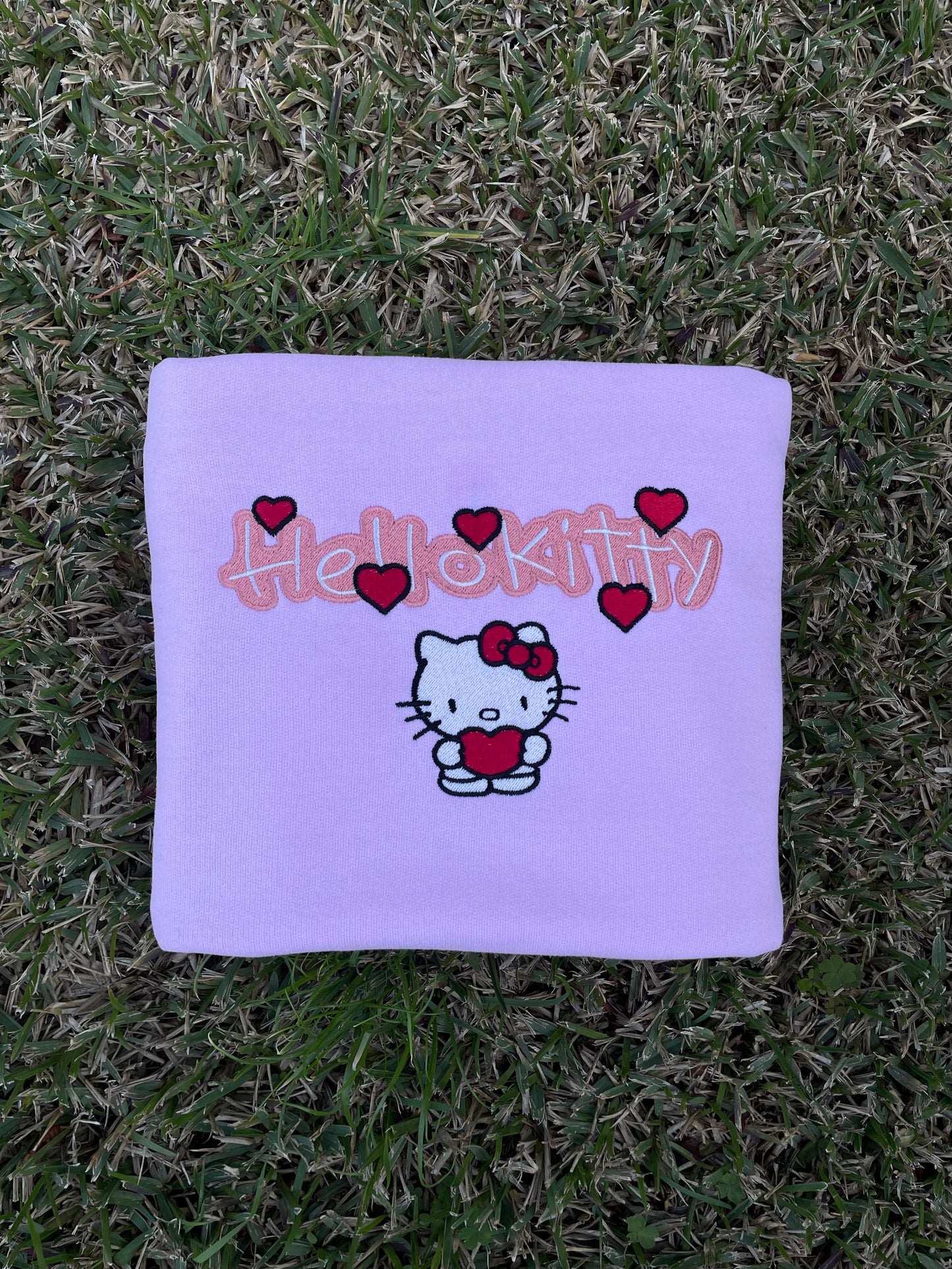 Kawaii Cat Design with Hearts